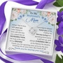 To My Boyfriend's Mom - Thank You For Sharing Your Son | Love Knot Necklace