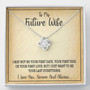 To My Future Wife, You're My Perfect Match Love Knot Necklace - Valentine's Day Gift For Her, Engagement Gift, Gift For Fiance