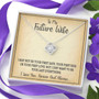 To My Future Wife, You're My Perfect Match Love Knot Necklace - Valentine's Day Gift For Her, Engagement Gift, Gift For Fiance