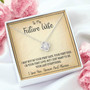 To My Future Wife, You're My Perfect Match Love Knot Necklace - Valentine's Day Gift For Her, Engagement Gift, Gift For Fiance