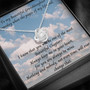 To My Granddaughter Gift Love Knot Necklace, To My Beautiful Granddaughter. "Someday When The Pages Of My Life End...."