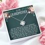 To My Grandmother Gift Necklace, Present For Grandma, Gift For Grandma, Grandma To Be, New Grandma Love Knot Necklace, Custom Name Card