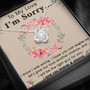 To My Love I'm Sorry Necklace Gift, Sorry Necklace For Girl, Gift For Her, Love Knot Necklace Gift For Girlfriend From Boyfriend