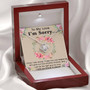To My Love I'm Sorry Necklace Gift, Sorry Necklace For Girl, Gift For Her, Love Knot Necklace Gift For Girlfriend From Boyfriend
