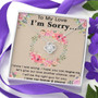 To My Love I'm Sorry Necklace Gift, Sorry Necklace For Girl, Gift For Her, Love Knot Necklace Gift For Girlfriend From Boyfriend