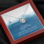 To My Mom Love Knot Necklace Mother's Day Message Card Gift From Daughter