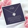 To My Wife - Meeting You Was Fate Eternal Love Knot Necklace