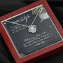 To My Wife My Heart Belong To You Love Knot Necklace Message Card From Husband