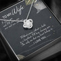 To My Wife My Heart Belong To You Love Knot Necklace Message Card From Husband