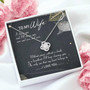 To My Wife My Heart Belong To You Love Knot Necklace Message Card From Husband