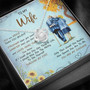 To My Wife You're My Sunshine Love Knot Necklace Mother's Day Mesage Card Gift From Husband