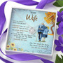 To My Wife You're My Sunshine Love Knot Necklace Mother's Day Mesage Card Gift From Husband