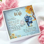 To My Wife You're My Sunshine Love Knot Necklace Mother's Day Mesage Card Gift From Husband