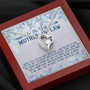 To The Best Mother-In-Law My Life Is Filled With More Joy Love Knot Necklace With Pod Message Card, Mother-In-Law Gift From Daughter-In-Law