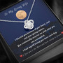 To The Moon And Back - Love Knot Necklace, For My Loving Wife