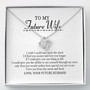 Wife Necklace , Love You From The Moon And Back Necklace For Wife