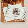 Animals Baby Shower Thank You Cards, Personalized Greenery Baby Shower