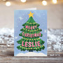 Personalized Christmas Greeting Card, Folded Card, Merry Christmas Card