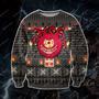 Beholder Knitting Pattern Print Ugly Christmas Sweater