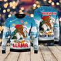 Bigfoot Riding Llama Christmas Ugly Christmas Sweater For Men & Women