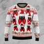 Black Cat Ball Ugly Christmas Sweater