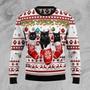 Black Cat Gloves Ugly Christmas Sweater