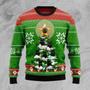 Black Cat Pine Ugly Christmas Sweater