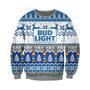 Bud Light Knitting Pattern Print Ugly Christmas Sweater