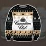 Canadian Club Knitting Pattern Print Ugly Christmas Sweater