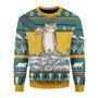 Cat With Fish Ugly Christmas Sweater