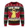 Chicken Pew Pew Madafakas Funny Chicken Gangster Meme Ugly Christmas Sweater