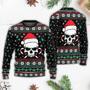 Christmas Skull Wearing Santa Claus Hat And Sweat Candy – Sweater