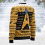 Christmas Sweater Star Trek The Halls Orange