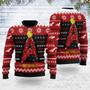 Christmas Sweater Star Trek The Halls Red