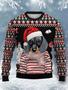 Dachshund Print with Santa Hat Casual – Ugly Sweater Christmas