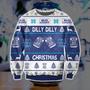 Dilly Dilly Bud Light Knitting Pattern Print Ugly Christmas Sweater