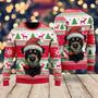 Dog Santas Hat Holiday Time Pattern Ugly Christmas Sweater For Men & Women