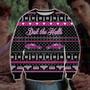 Drink The Halls Knitting Pattern Print Ugly Christmas Sweater