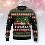 Firefighter Firemas ugly Christmas Sweater, Firefighter Printed Graphic Ugly Christmas