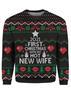 First Christmas With My New Wife Ugly Christmas Sweater