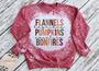 Flannels Hayrides Pumpkins Sweaters Bonfires Fall Sweatshirt Bleached Crewneck Cold Weather Sublimation