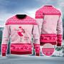 Funny Flamingo Playing Guitar Christmas Pink Ugly Sweater