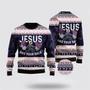 Funny Jesus Has Your Back Jiu Jitsu Ugly Christmas Sweater,