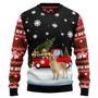 Golden Retriever Red Truck Ugly Christmas Sweater, Jumper 1