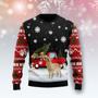 Golden Retriever Red Truck Ugly Christmas Sweater