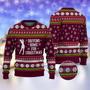 Golf Driving Home for Christmas Maroon Ugly Christmas Sweater Ugly Sweater For Men Women Holiday