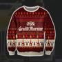 Grand Marnier Wine Print Ugly Christmas Sweater