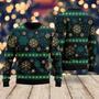 Green Let It Snow Pattern Ugly Christmas Sweater For Men & Women