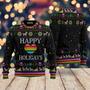 Happy Holigays LGBT Ugly Christmas Sweater For Men & Women