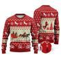 Horse Reindeer Christmas Sweater Christmas Knitted Print Sweatshirt